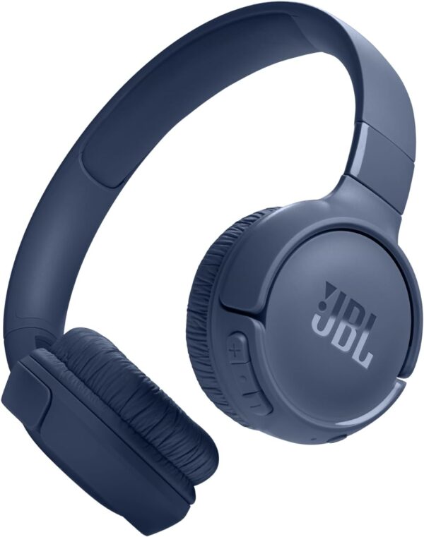 JBL Tune 520BT - Wireless On-Ear Headphones, Up to 57H Battery Life and Speed Charge, Lightweight, Comfortable and Foldable Design, Hands-Free Calls with Voice Aware (Blue)