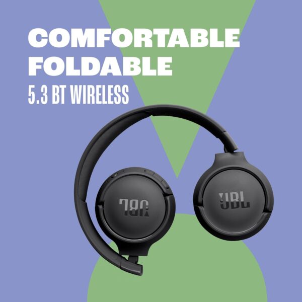 JBL Tune 520BT - Wireless On-Ear Headphones, Up to 57H Battery Life and Speed Charge, Lightweight, Comfortable and Foldable Design, Hands-Free Calls with Voice Aware (Blue) - Image 7